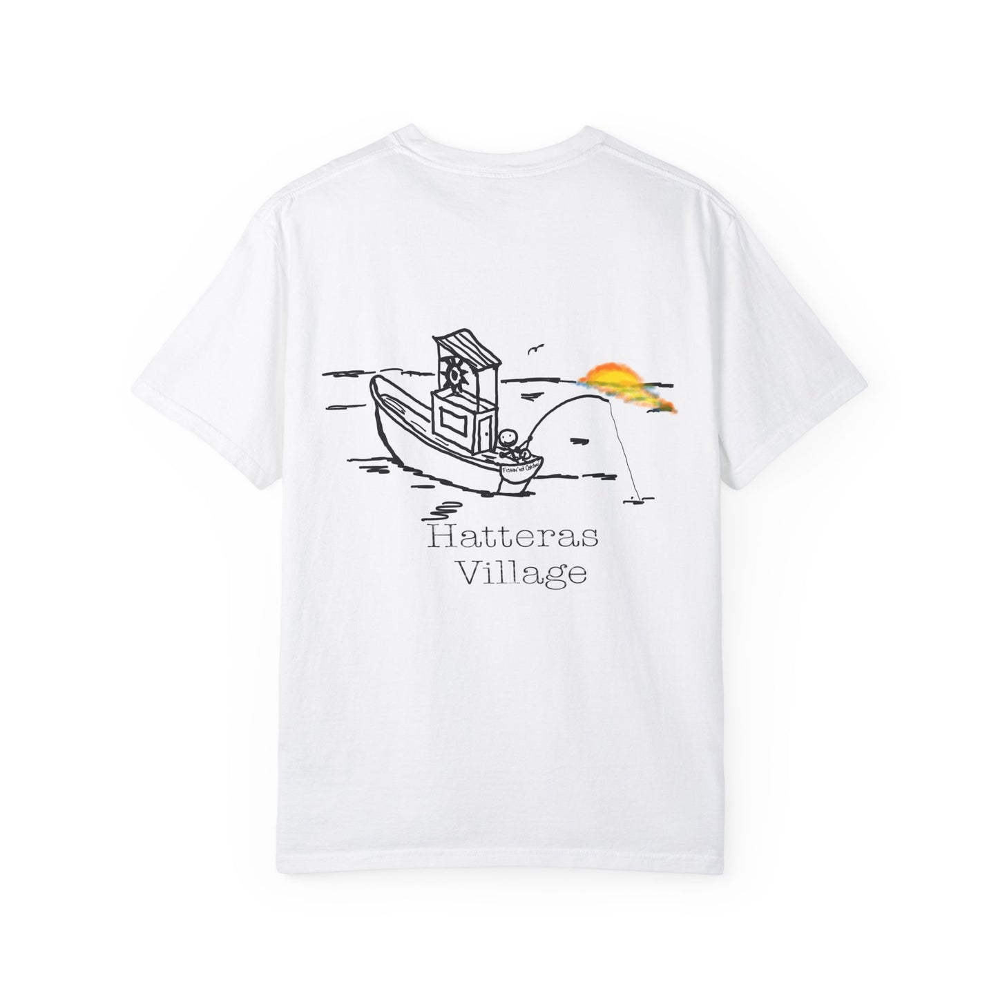 Route 12 NC Village 7 -Hatteras Village Stylish Garment Dyed Men’s Tee