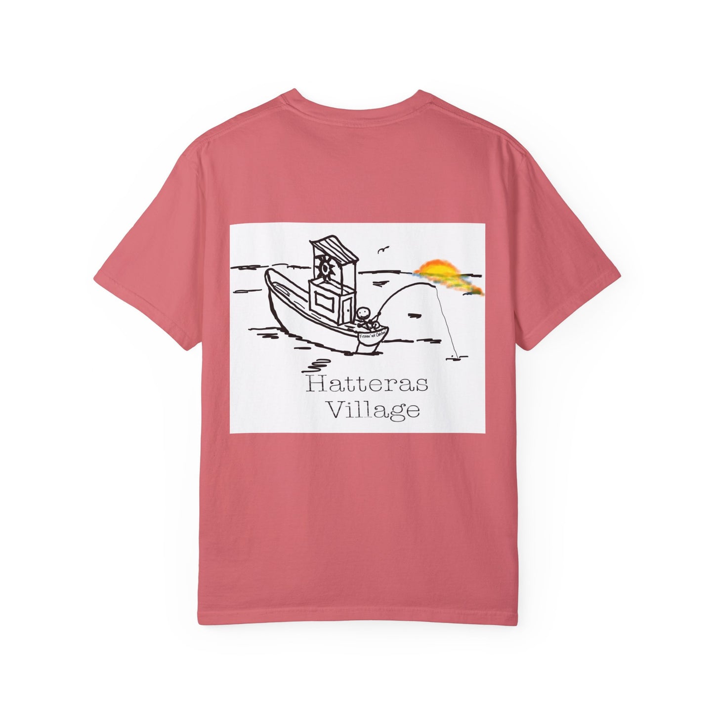 Route 12 NC Village 7 -Hatteras Village Stylish Garment Dyed Men’s Tee