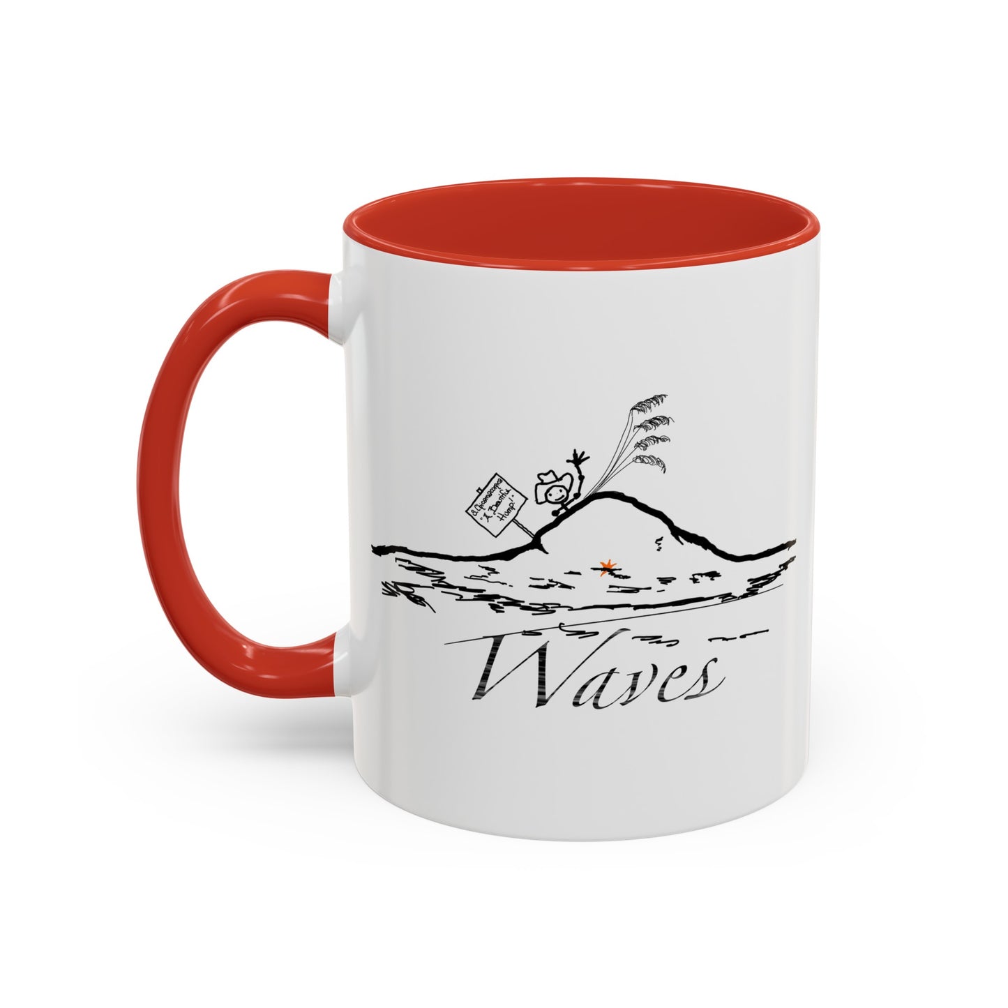 Waves 8 on 12 Coffee Mug (11, 15oz)