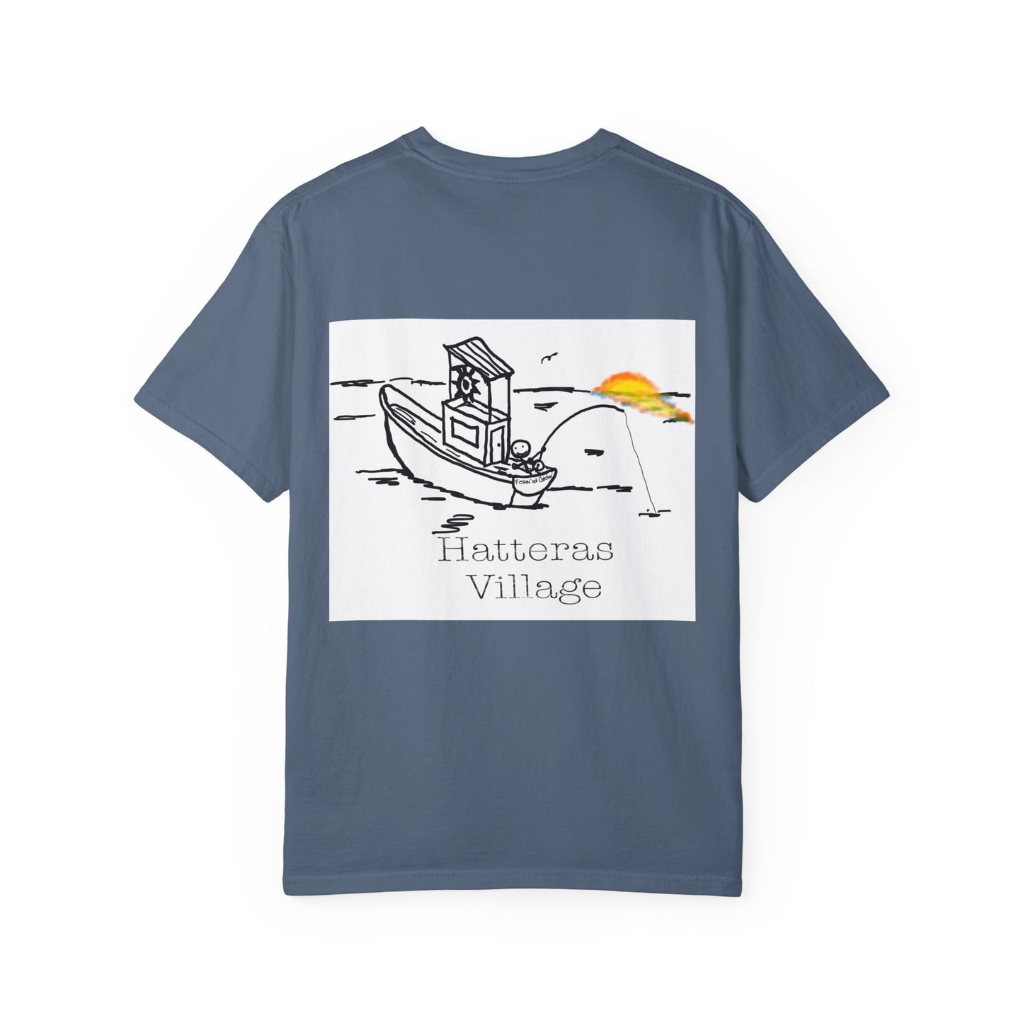 Route 12 NC Village 7 -Hatteras Village Stylish Garment Dyed Men’s Tee