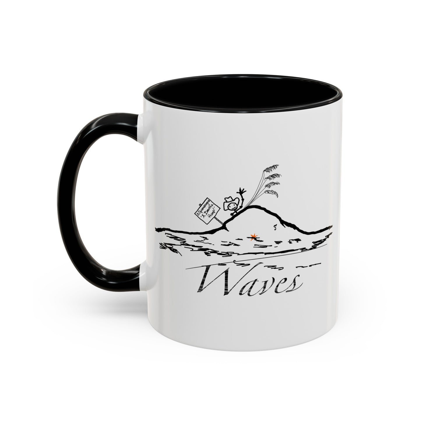 Waves 8 on 12 Coffee Mug (11, 15oz)